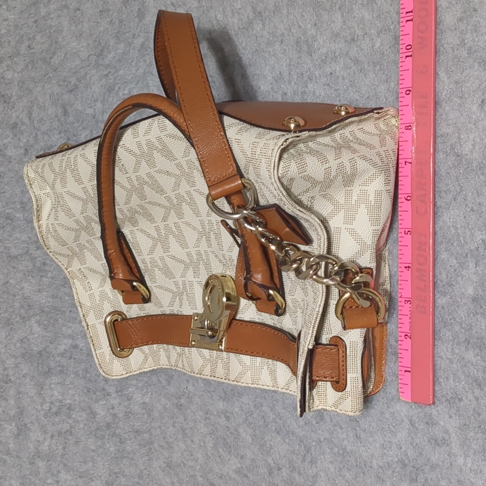 Michael Kors Hamilton Satchel in Vanilla Shoulder Bag - Picture 10 of 13